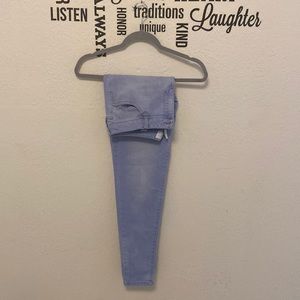 Light BLUE washed stretch denim jeans